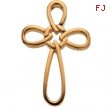 14K Yellow Gold Cross Pendant