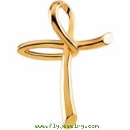 14K Yellow Gold Cross Pendant