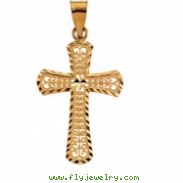 14K Yellow Gold Cross Pendant