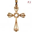 14K Yellow Gold Cross Pendant