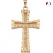 14K Yellow Gold Cross Pendant