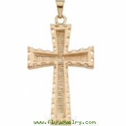 14K Yellow Gold Cross Pendant