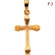 14K Yellow Gold Cross Pendant With Design