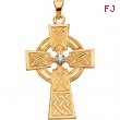 14K Yellow Gold Cross Pendant With Diamond