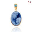 14K Yellow Gold December Mother Agate Cameo Pendant