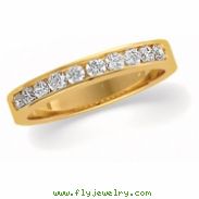 14K Yellow Gold Diamond Band