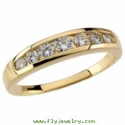 14K Yellow Gold Diamond Band