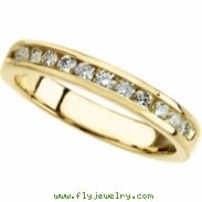 14K Yellow Gold Diamond Band