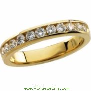 14K Yellow Gold Diamond Band