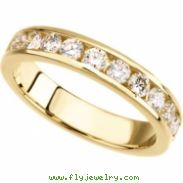 14K Yellow Gold Diamond Band