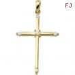 14K Yellow Gold Diamond Cross