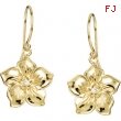 14K Yellow Gold Earring Pair Forget Me Not Earrings
