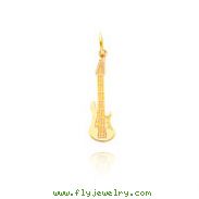14K Yellow Gold Electric Guitar Charm