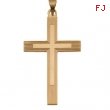 14K Yellow Gold Extra Heavy Cross Pendant