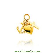 14K Yellow Gold Faith, Hope & Charity Charm