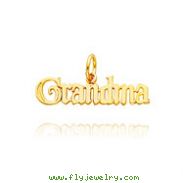 14K Yellow Gold Fancy "Grandma" Charm