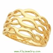 14K Yellow Gold Fancy Band