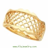 14K Yellow Gold Fancy Band