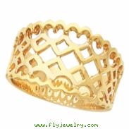 14K Yellow Gold Fancy Band