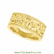 14K Yellow Gold Fancy Band