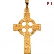 14K Yellow Gold Fancy Celtic Cross Pendant