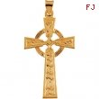 14K Yellow Gold Fancy Celtic Cross Pendant