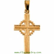 14K Yellow Gold Fancy Cross Pendant