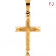 14K Yellow Gold Fancy Cross Pendant