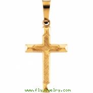 14K Yellow Gold Fancy Cross Pendant