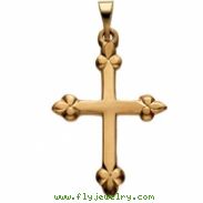 14K Yellow Gold Fancy Cross Pendant