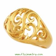 14K Yellow Gold Filigree Ring