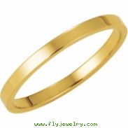 14K Yellow Gold Flat Band