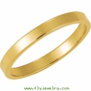 14K Yellow Gold Flat Band