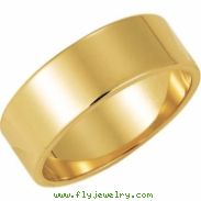 14K Yellow Gold Flat Band