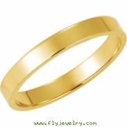 14K Yellow Gold Flat Band