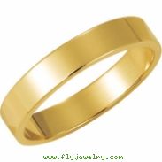 14K Yellow Gold Flat Band