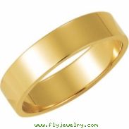 14K Yellow Gold Flat Band