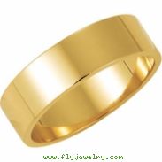 14K Yellow Gold Flat Band