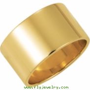 14K Yellow Gold Flat Band