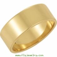 14K Yellow Gold Flat Band