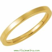 14K Yellow Gold Flat Comfort Fit Band