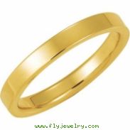 14K Yellow Gold Flat Comfort Fit Band