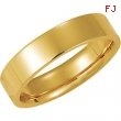 14K Yellow Gold Flat Comfort Fit Band