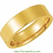 14K Yellow Gold Flat Comfort Fit Band