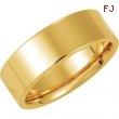 14K Yellow Gold Flat Comfort Fit Band