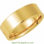 14K Yellow Gold Flat Comfort Fit Band