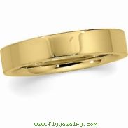 14K Yellow Gold Flat Comfort Fit Band