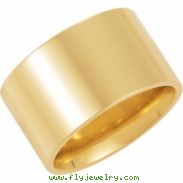 14K Yellow Gold Flat Comfort Fit Band