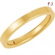 14K Yellow Gold Flat Comfort Fit Band