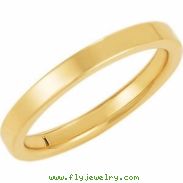 14K Yellow Gold Flat Comfort Fit Band